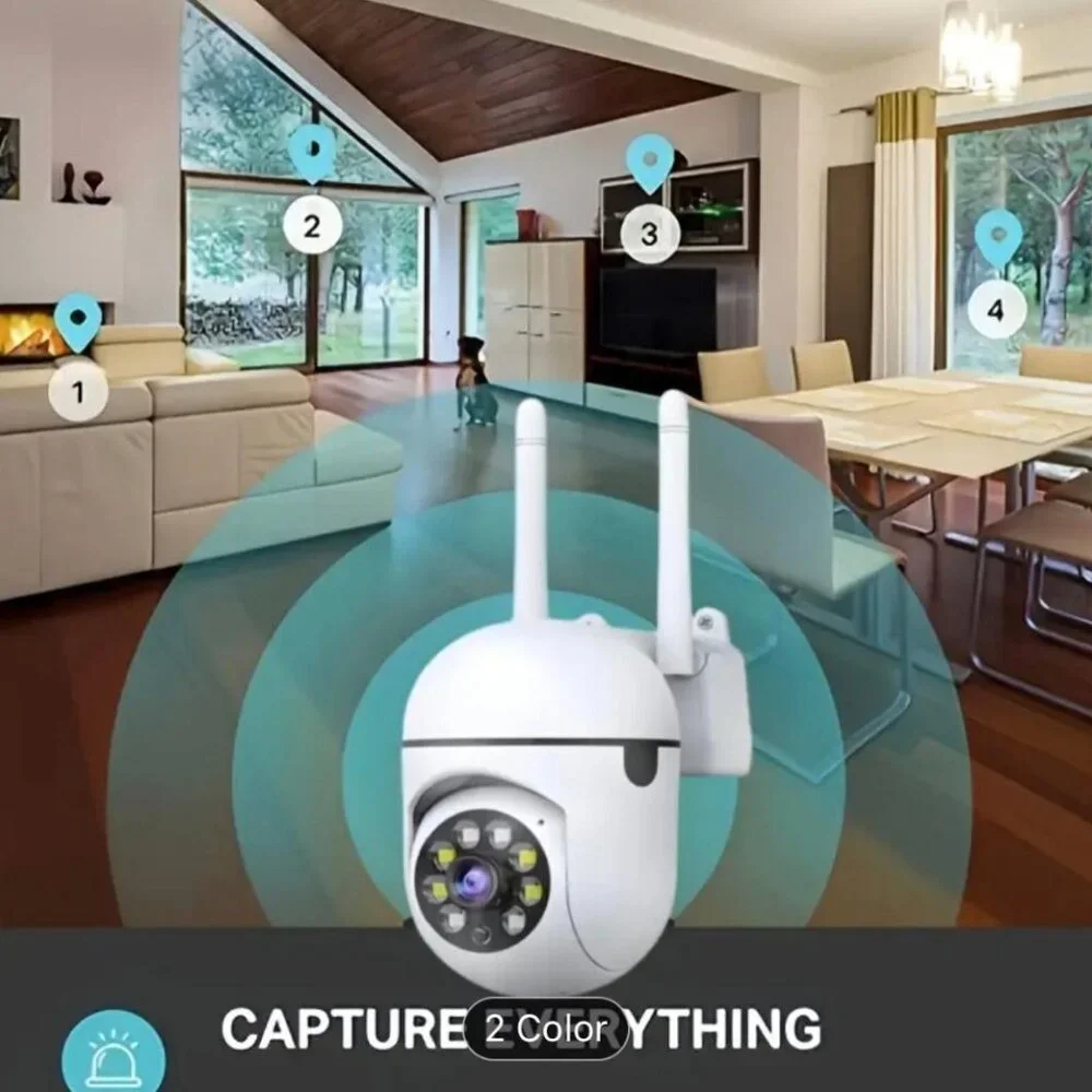 1080P Surveillance Camera, Dual Band, PTZ Auto Tracking, Motion Detection, Wifi